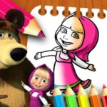 Masha & the Bear Coloring Book